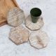 Modern Octagon Shaped Wooden Coasters - Pack of 4